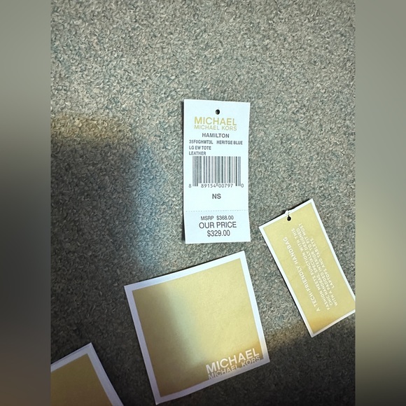 Michael Kors Hamilton Large EW Leather Tote Heritage Blue 35F0GHMT3L - Picture 16 of 16